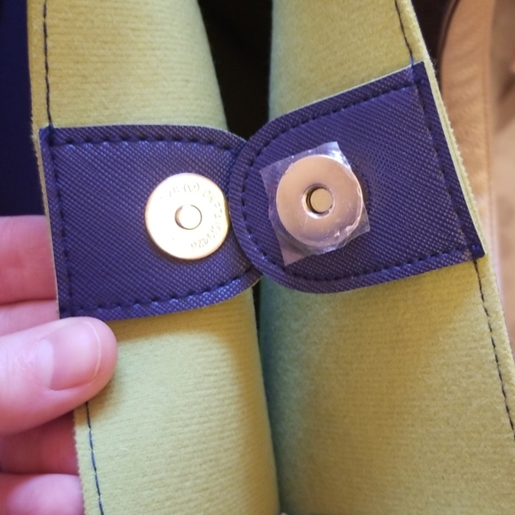 NWOT Blue & Lime tote bag - Picture 4 of 4